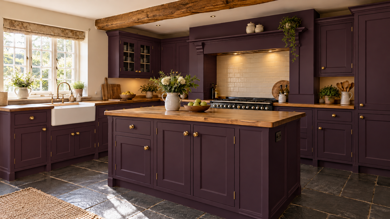 Aubergine kitchen after