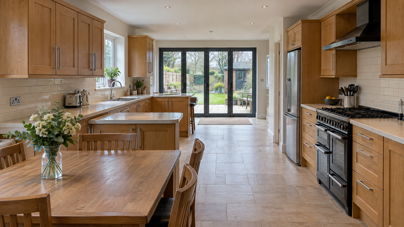 Oak kitchen before